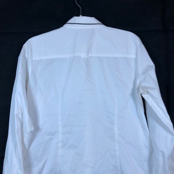 Brooks Brothers Red Fleece Womens Shirt White Collared Button Down Stretch 8 - Picture 11 of 13